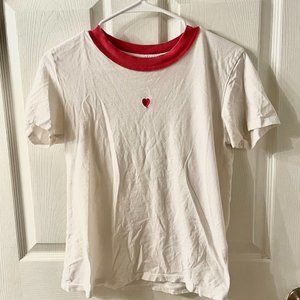 Pacsun Embroidered Heart Shirt